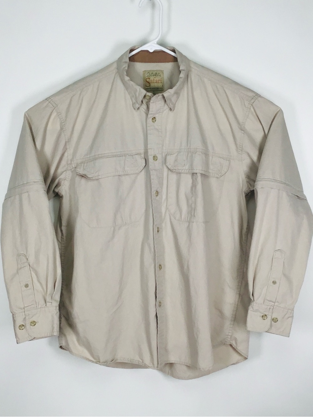 Cabela’s Safari Series men’s long sleeve button down safari shirt large